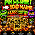 Free competition to win 100 main tickets into the £5,000 Halloween Spooky Night at Cumbria Jewellery Cash Competitions