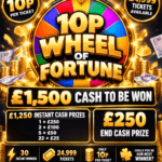 10p Wheel of Fortune cash competition – 24,999 tickets available