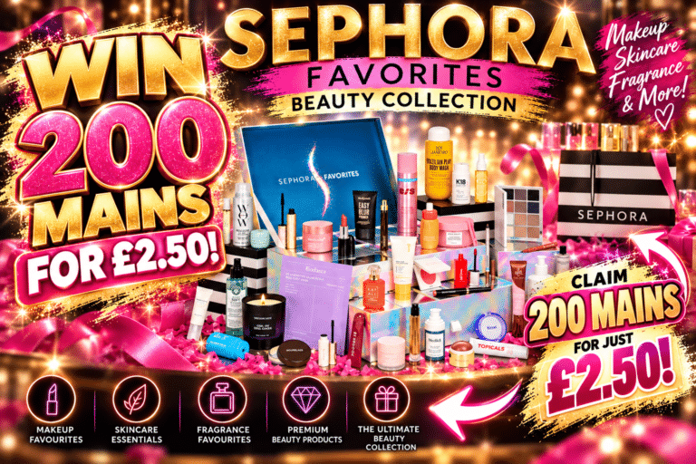 Win 200 mains for £2.50 into the Sephora Favorites Beauty Collection competition